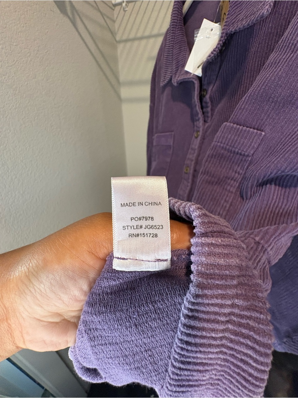 eesome Purple Corduroy Utility Jacket - Picture 10 of 10